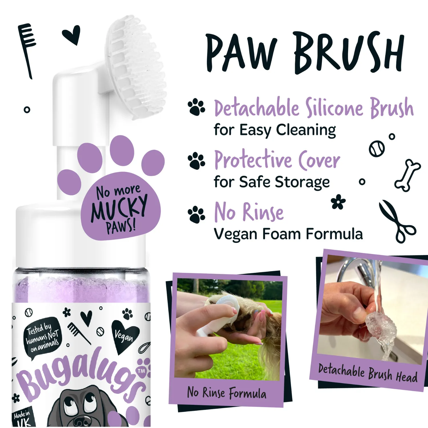 Lavender & Chamomile No Rinse Paw Cleaner for Dogs & Cats