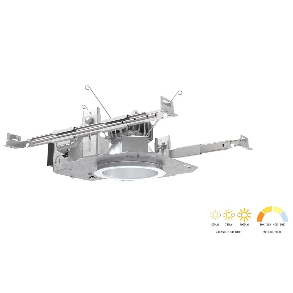 LDN4 Commercial LED Downlight With Battery Backup, 2700 Lumens, 30K|35K|40K|50K - Reflector Sold Separately