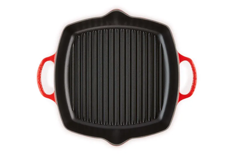 Le Creuset Signature Cast Iron Deep Square Grill 30cm Cerise