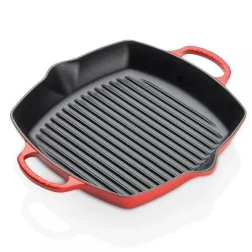 Le Creuset Signature Cast Iron Deep Square Grill 30cm Cerise