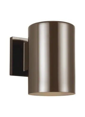 LED Outdoor Wall Lantern from the Outdoor Cylinders Collection in Bronze Finish by Visual Comfort Studio