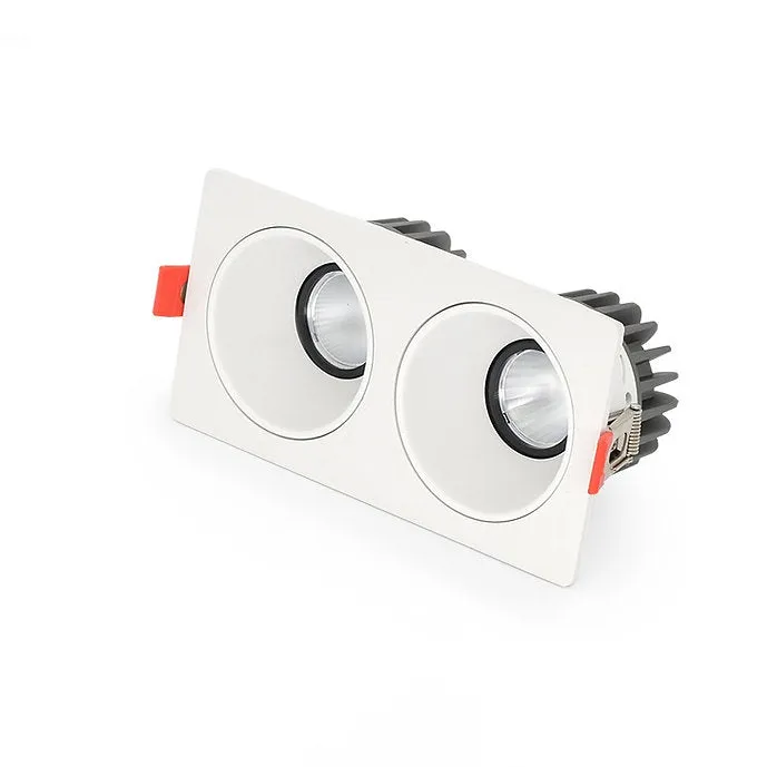 LED Recessed Anti-glare Dual Spotlights with Multi-color Design