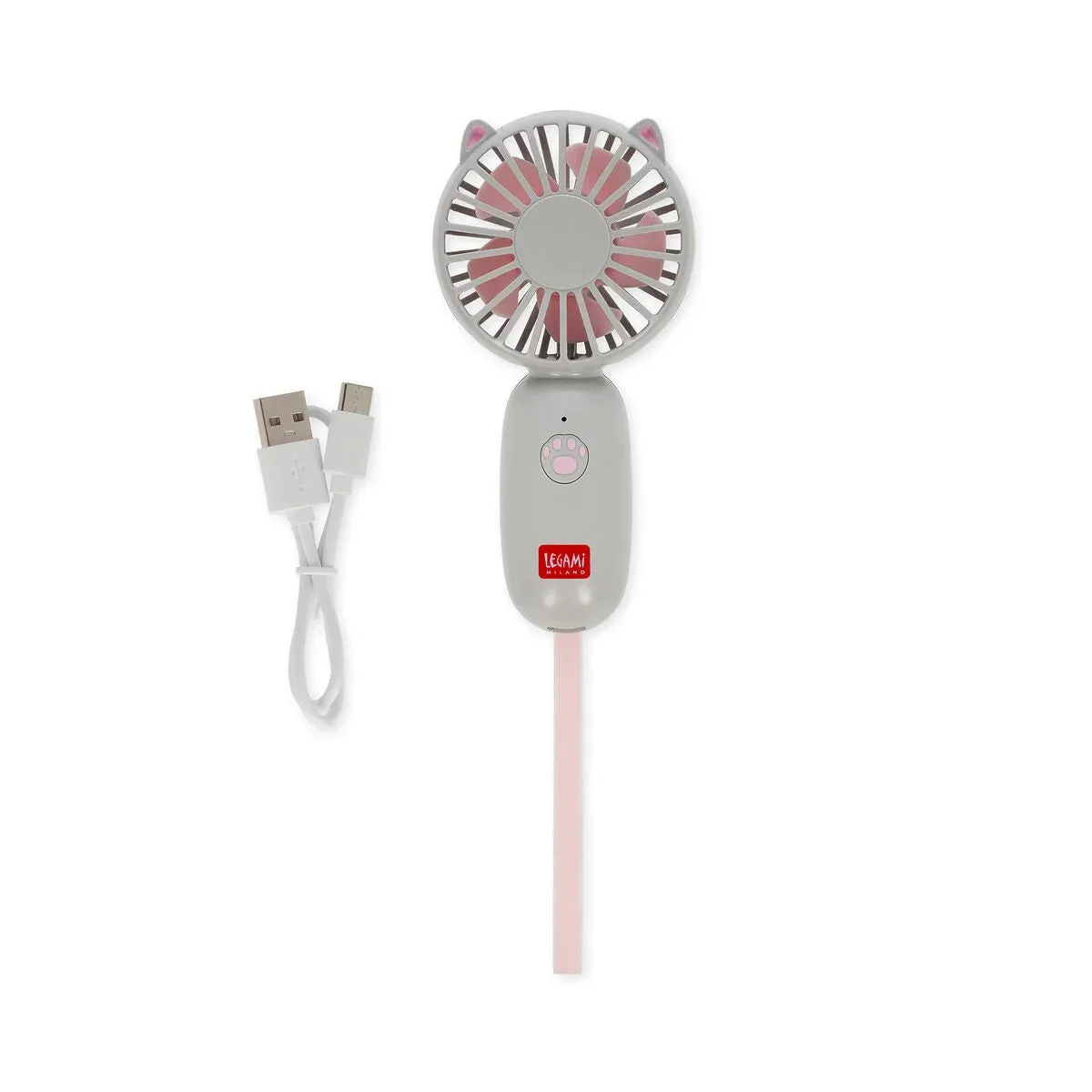 Legami Rechargeable Portable Fan - Mini Fan - Kitty