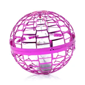 Light-Up Flying Drone Spinner Ball Rechargeable Fidget Toy | Pink