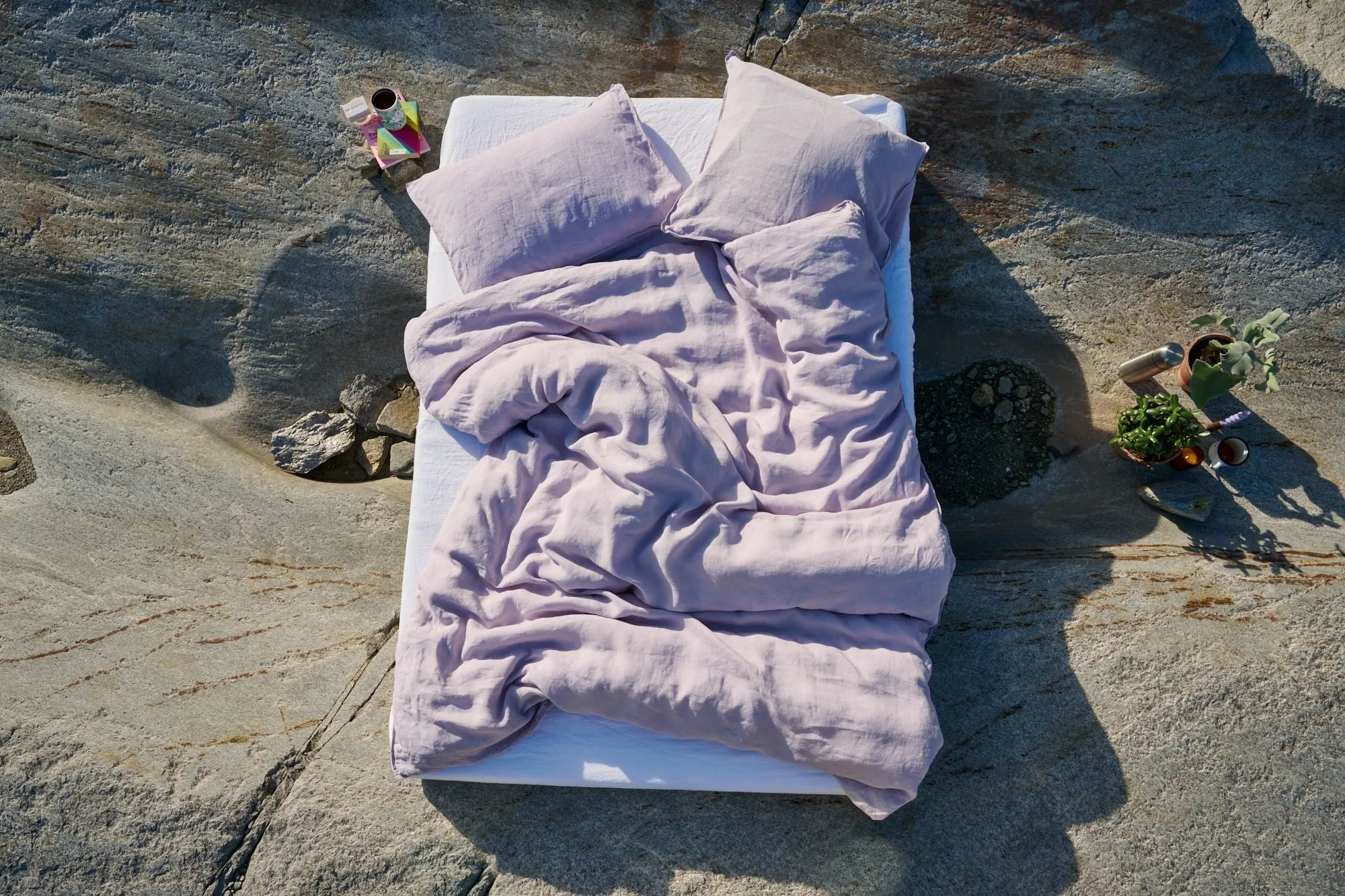 linen bed sheets - linus - lavender