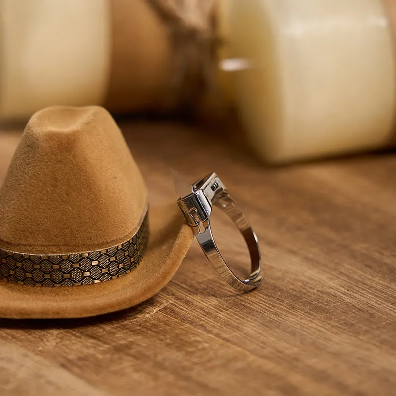 Longhorn Bull Pendant Hidden Blade Ring Bundle Set