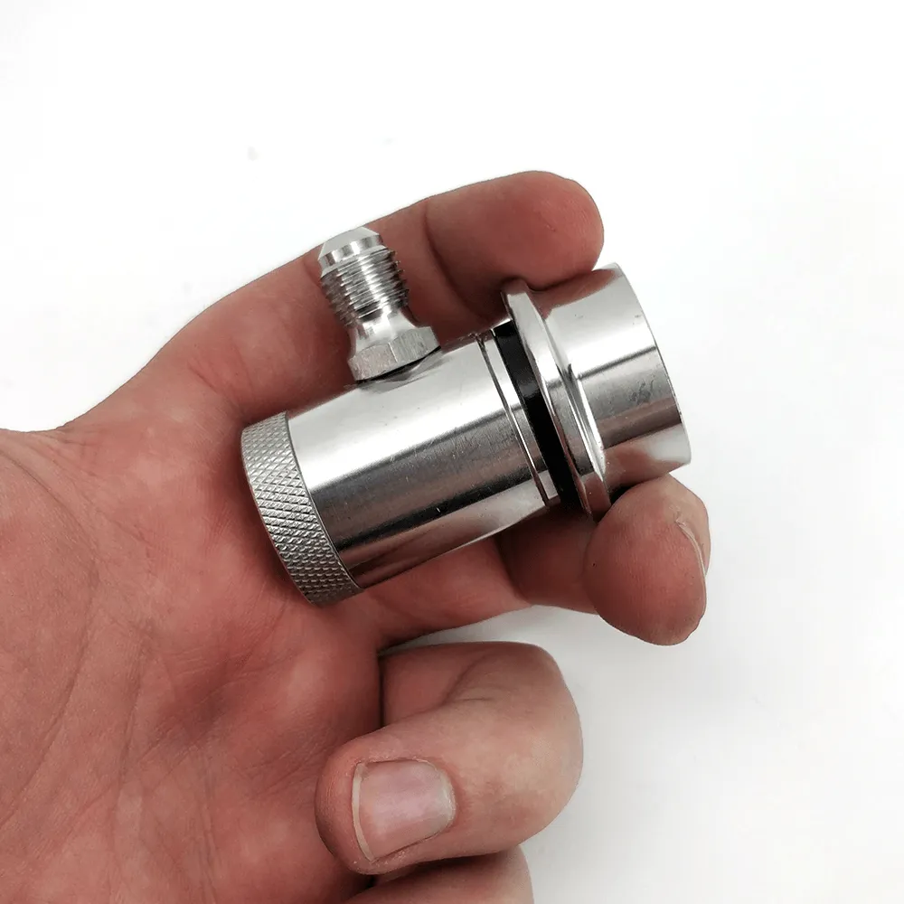 Machined Stainless Ball Lock Disconnect - MFL Thread (Black/Liquid)