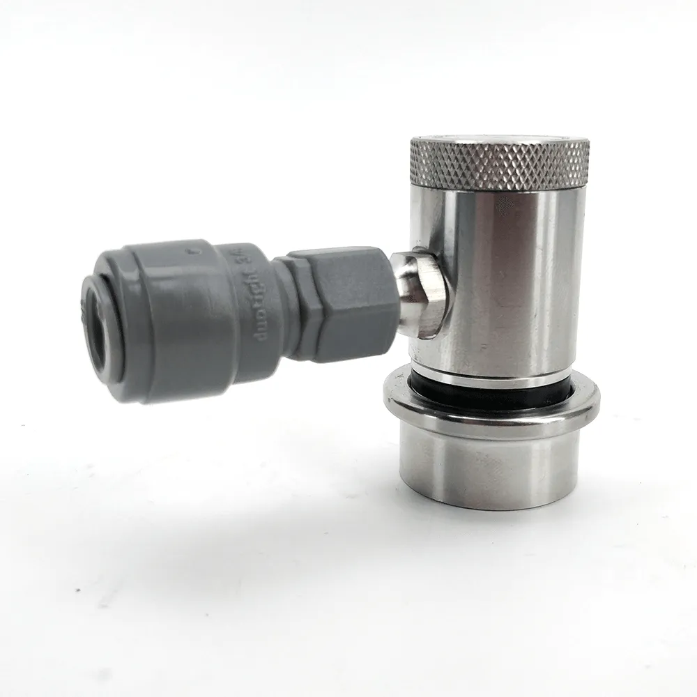 Machined Stainless Ball Lock Disconnect - MFL Thread (Black/Liquid)