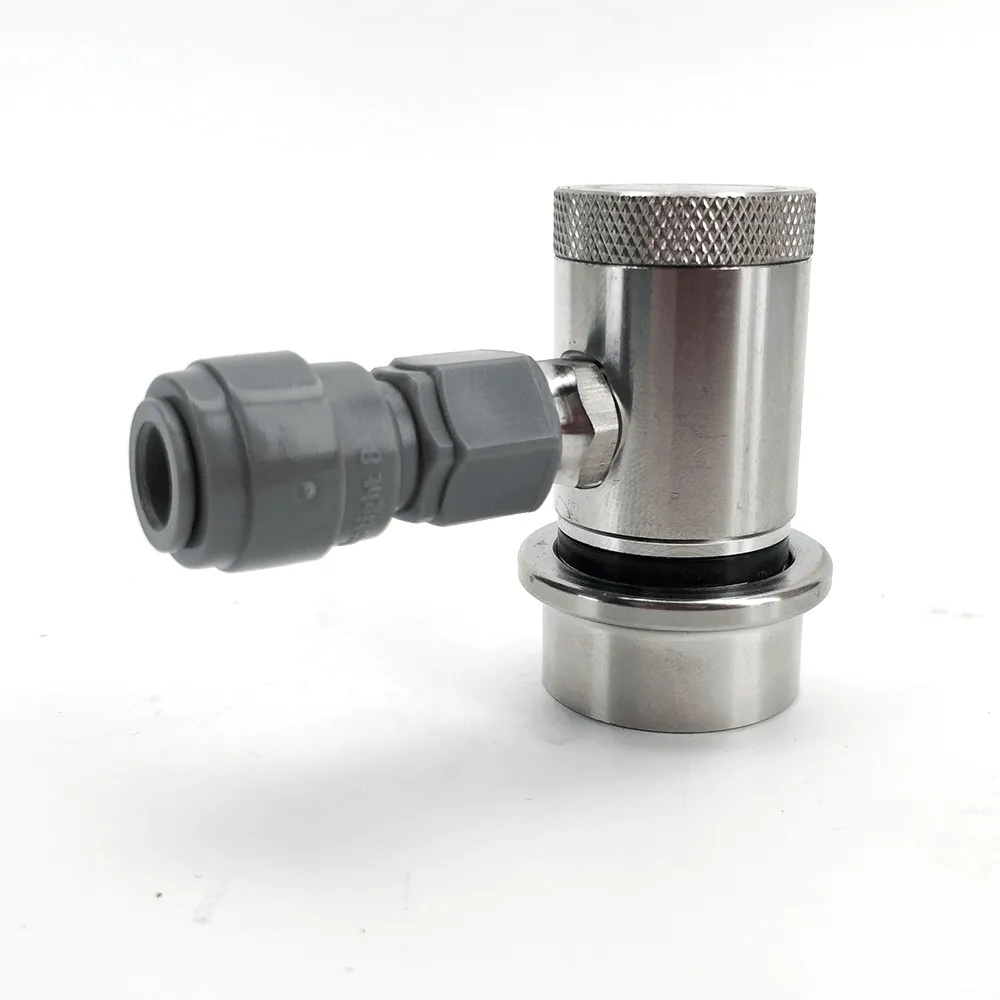 Machined Stainless Ball Lock Disconnect - MFL Thread (Black/Liquid)