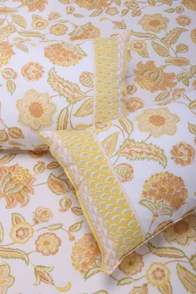 Malaga Chintz Yellow Cotton Bedsheet