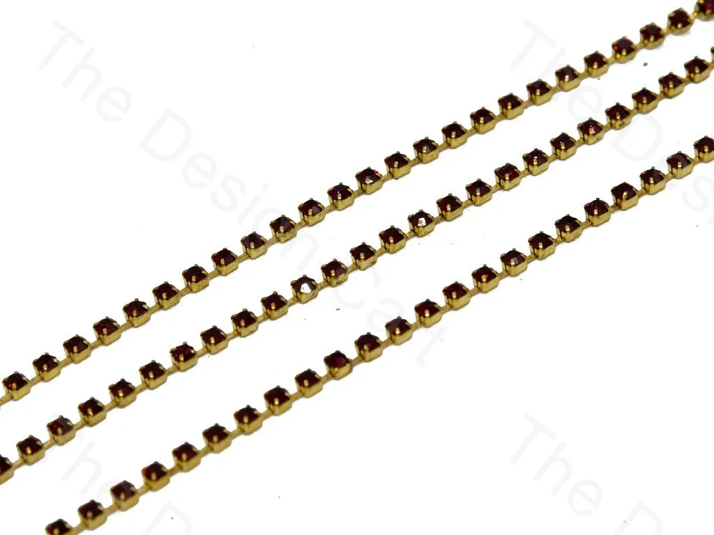 Maroon Golden Cup Chain