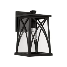 Marshall 1-Light Outdoor Wall Lantern in Black