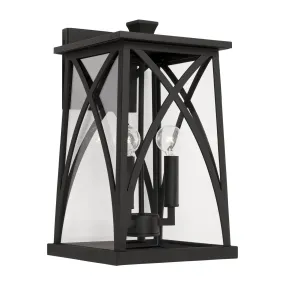 Marshall 3-Light Outdoor Wall Lantern in Black