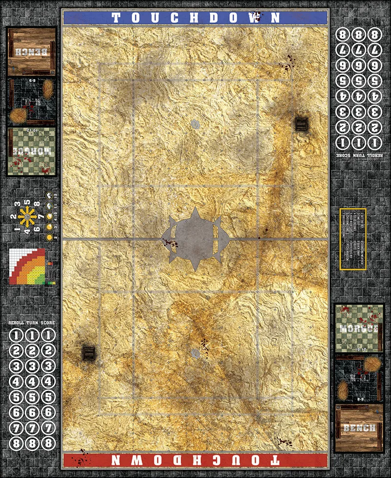 Mats by Mars:  Parched Earth Fantasy Football Play Mat / Pitch