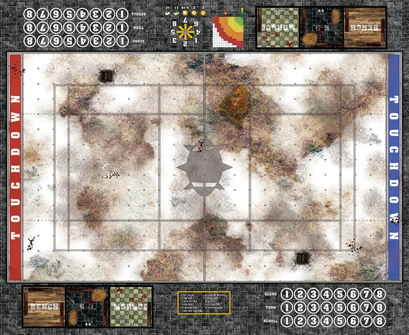 Mats by Mars:  Snowy Tundra Fantasy Football Play Mat / Pitch