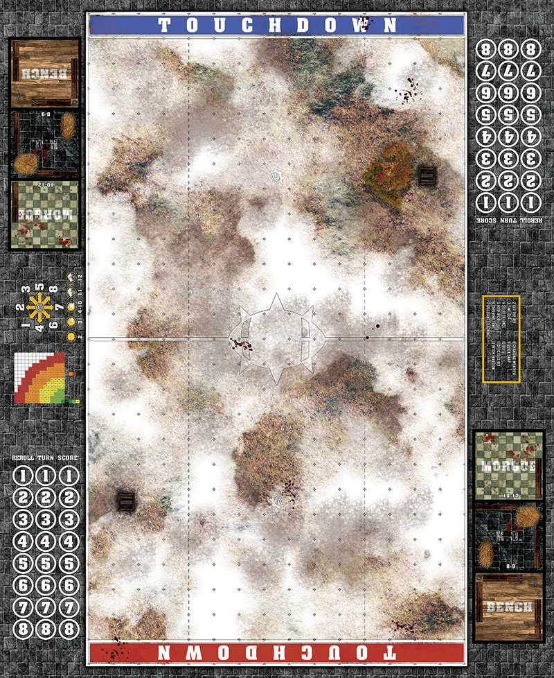 Mats by Mars:  Snowy Tundra Fantasy Football Play Mat / Pitch