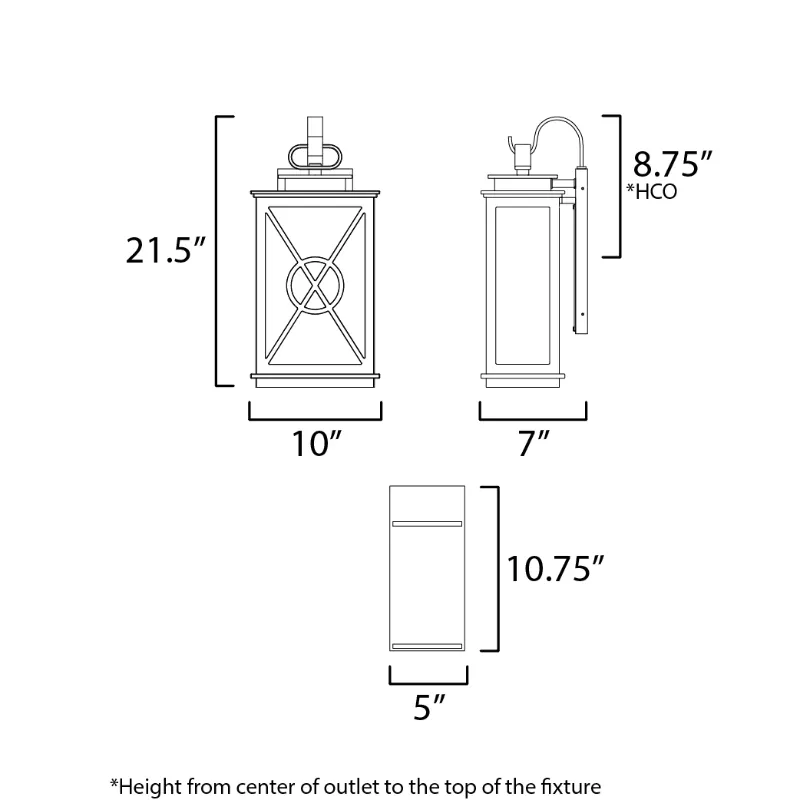 Maxim 40806 Yorktown VX 2-lt 22" Tall Outdoor Wall Sconce