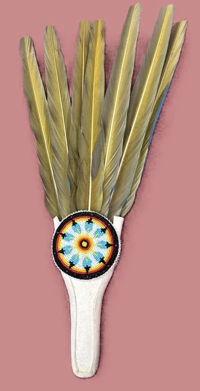 McCaw 7-Feather 2Beaded Medallion fan