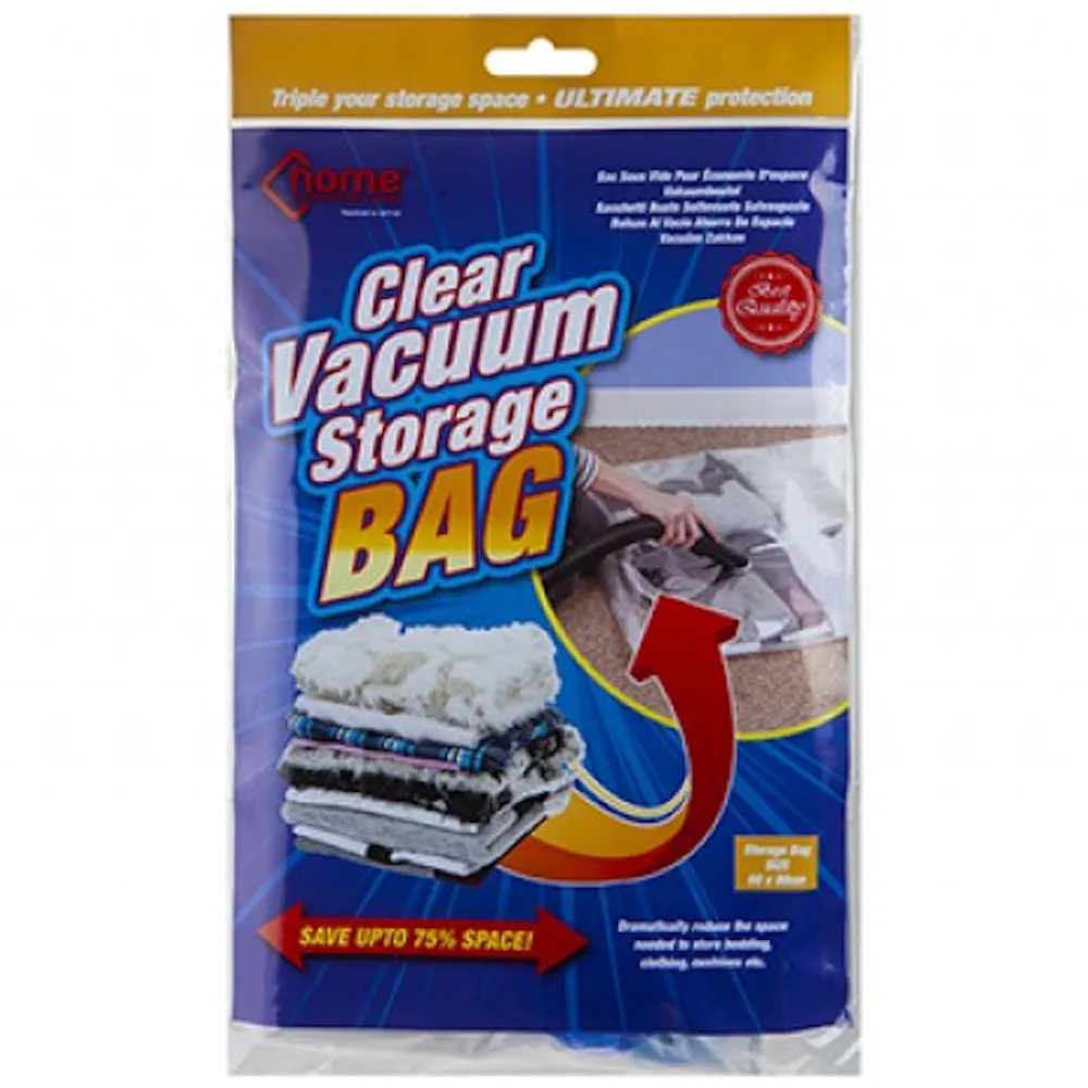 Medium Clear Vacuum Storage Bag - 60 x 80cm Space Saver Bag