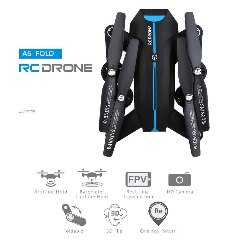 Mini A6 2.4G Foldable Quadcopter Drone with HD Camera