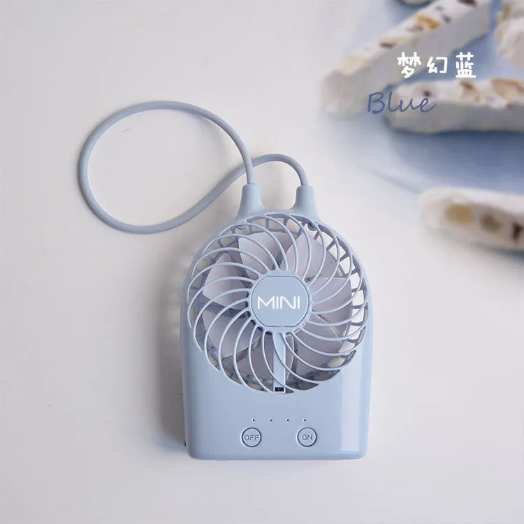 Mini Fan Hanging Neck Creative Portable Charging Student Handheld USB Fan