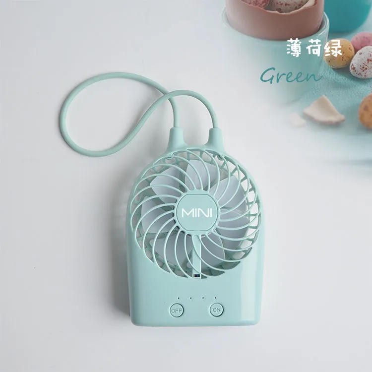 Mini Fan Hanging Neck Creative Portable Charging Student Handheld USB Fan