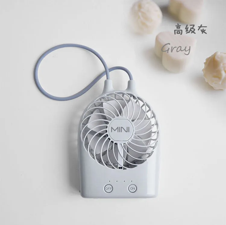 Mini Fan Hanging Neck Creative Portable Charging Student Handheld USB Fan