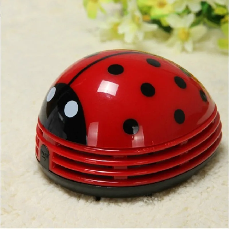 Mini Ladybug Desktop Coffee Table Vacuum Cleaner Dust Collector for Home Office