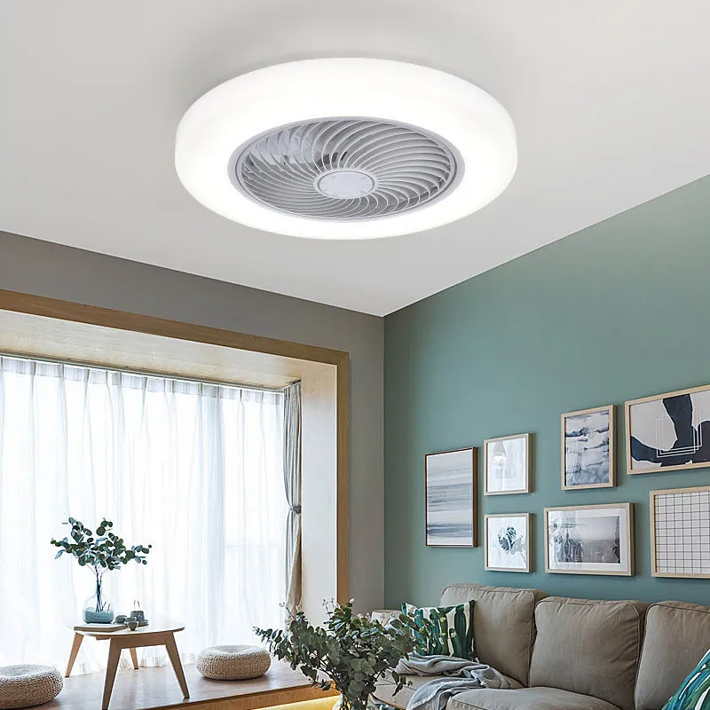 Modern Lux Flush Mounted Silent Retractable Fan Light