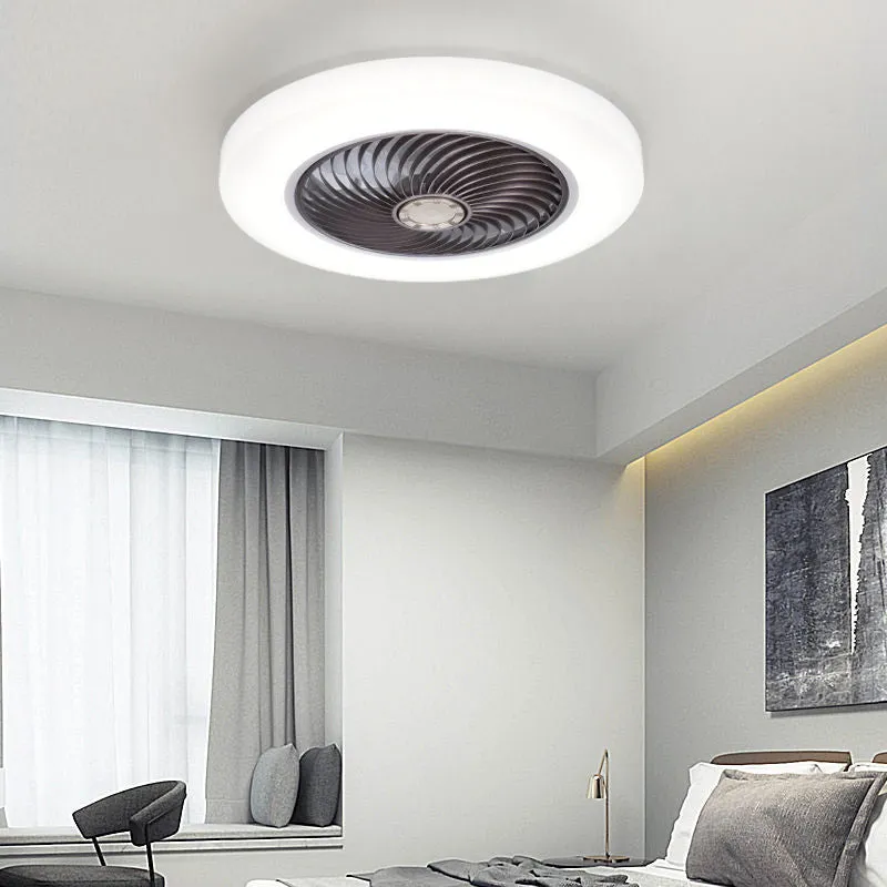 Modern Lux Flush Mounted Silent Retractable Fan Light