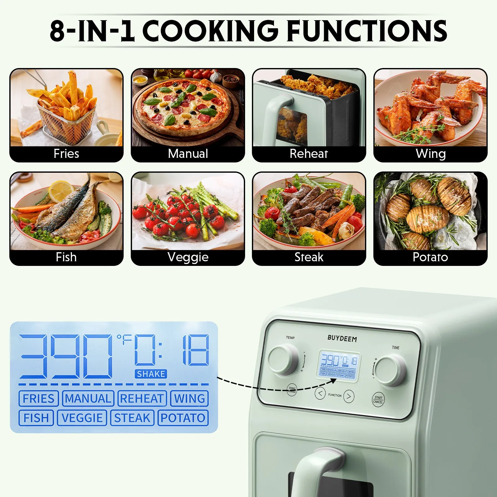 Multi-Functional Air Fryer, 4.2QT