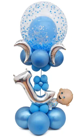 New Born Balloon with Letter Arrangement(1Mtr Tall)