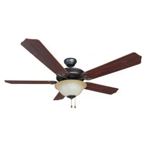 Oil Rubbed Bronze 52" Ceiling Fan w/ Light Kit : 9837