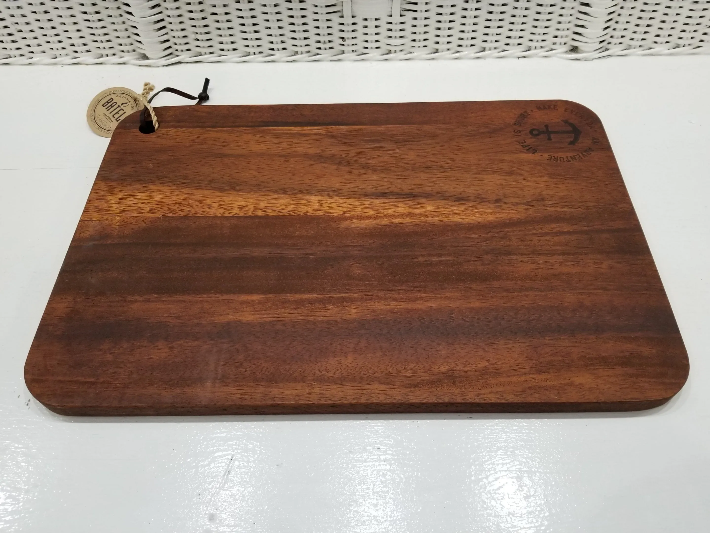 Oiled Cutting Board Embossed Anchor