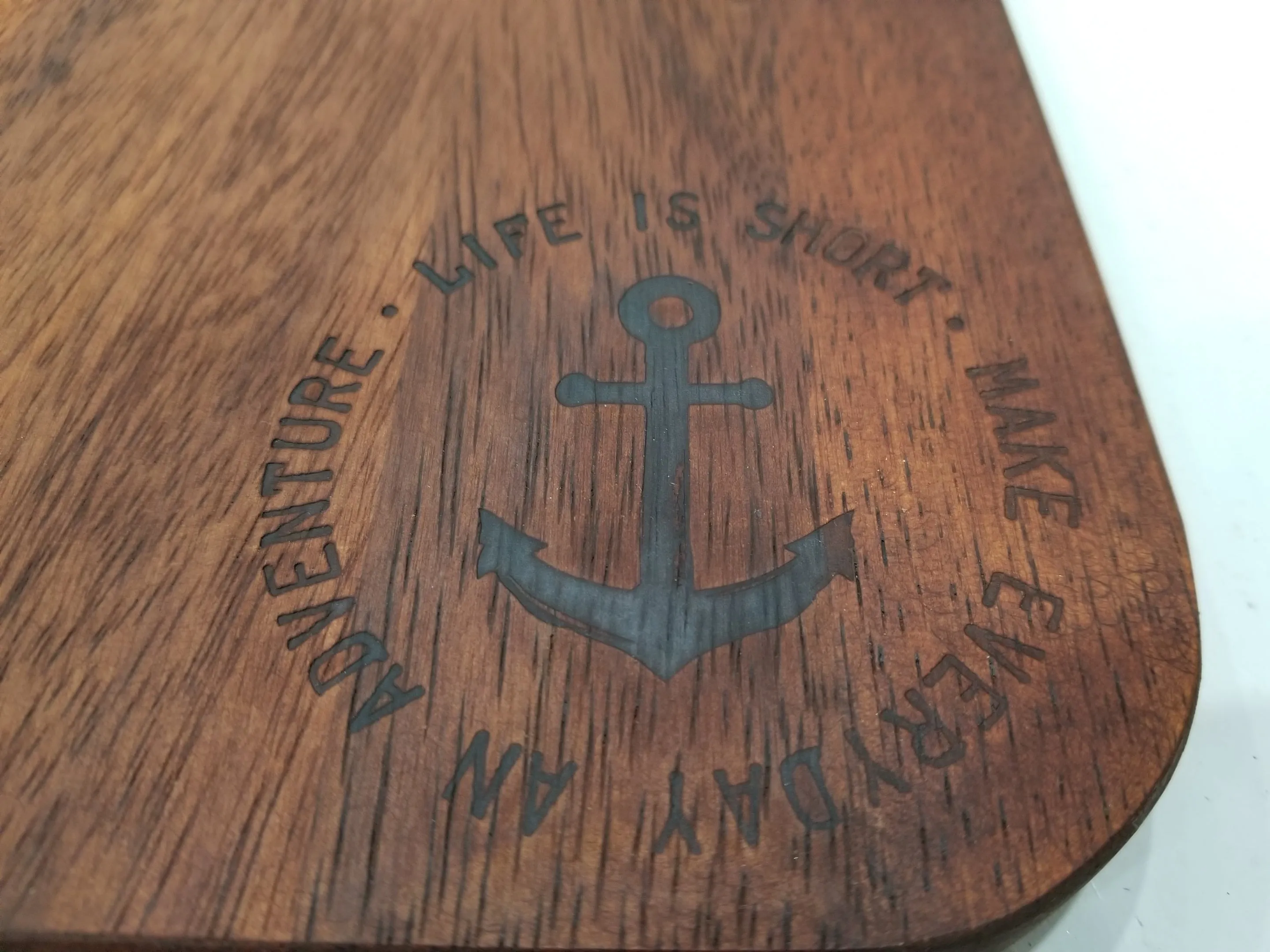 Oiled Cutting Board Embossed Anchor