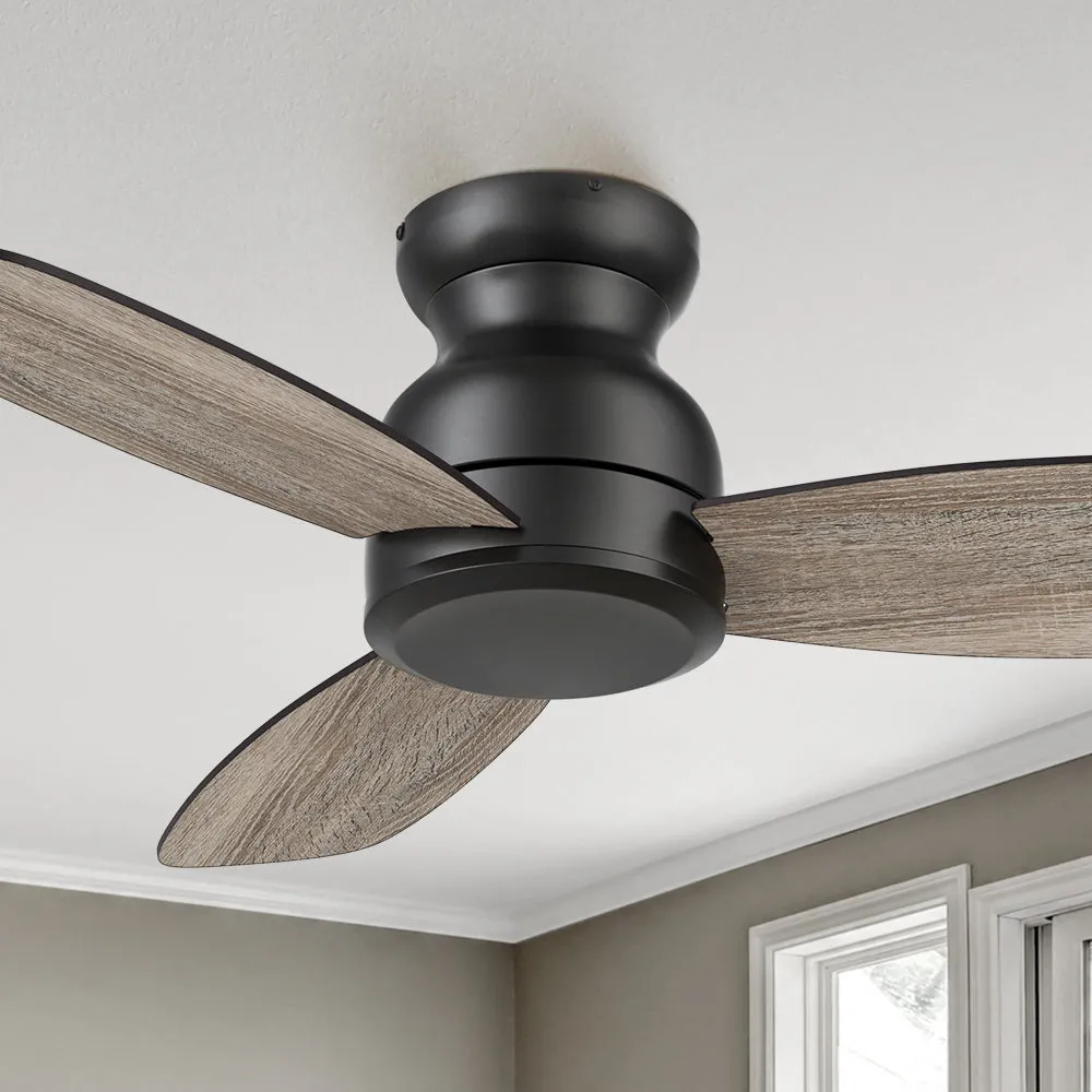 Osborn Flush Mount Modern Ceiling Fan with Remote 44 inch(NO LED)