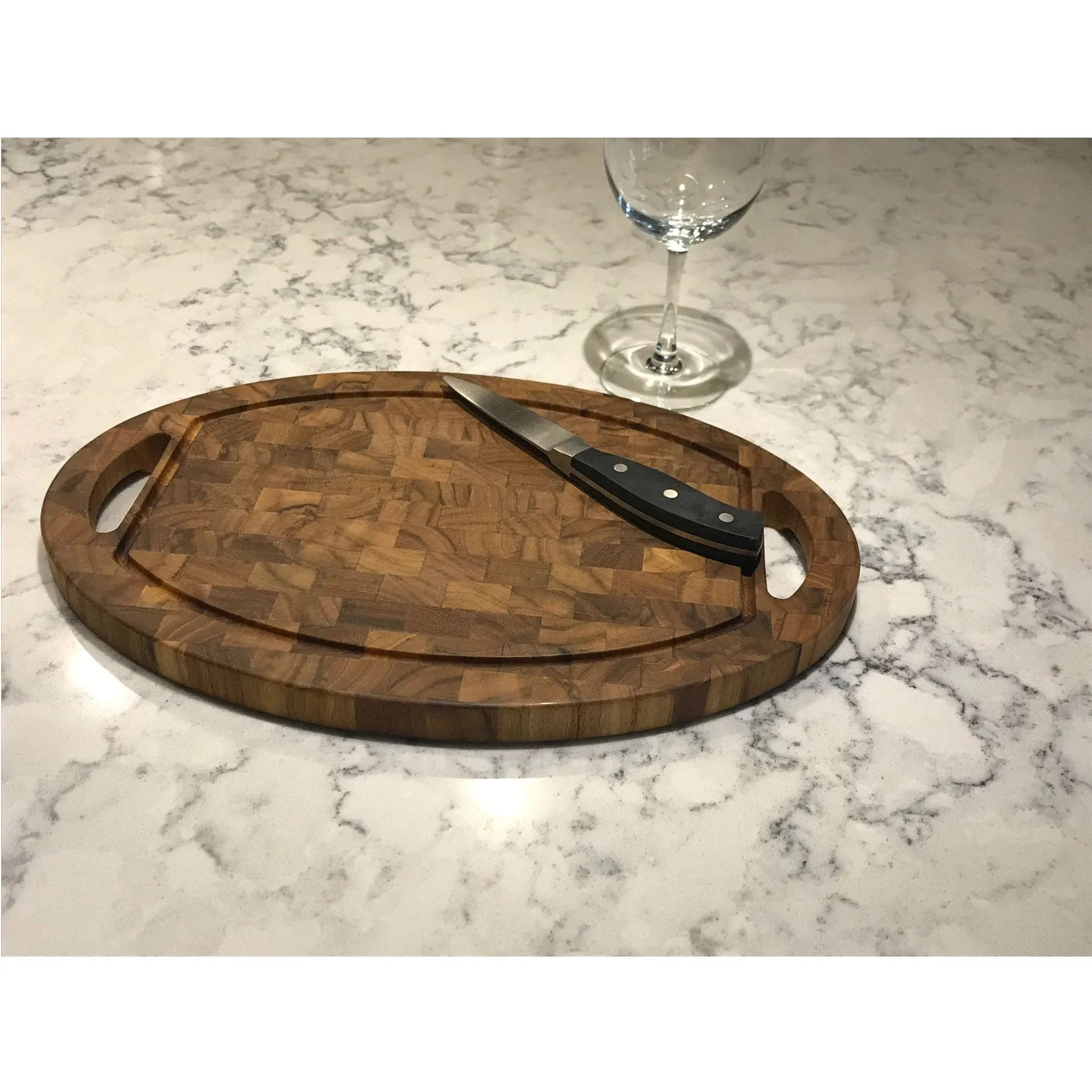 Oval Teak Cutting Board