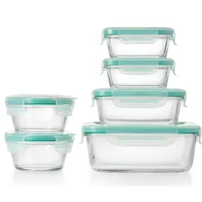 OXO Good Grips SmartSeal 12-Piece Glass Container Set