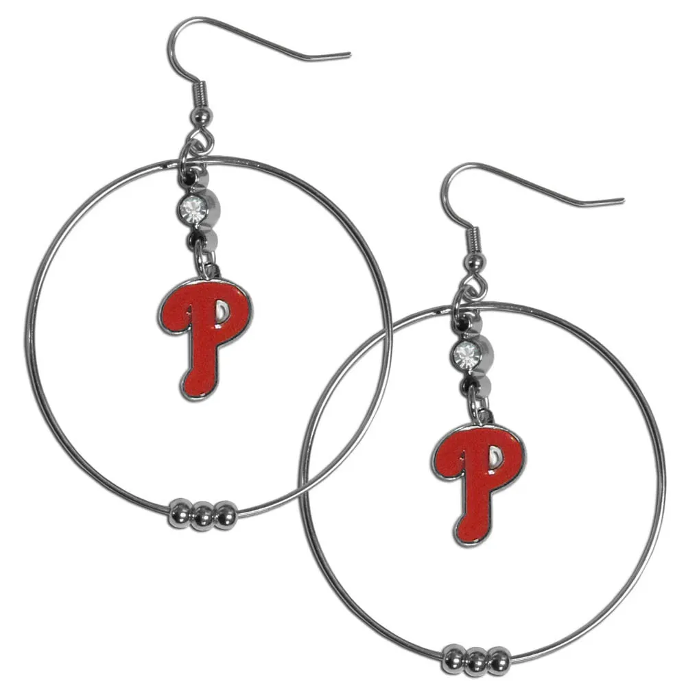 Philadelphia Phillies 2 Inch Hoop Earrings