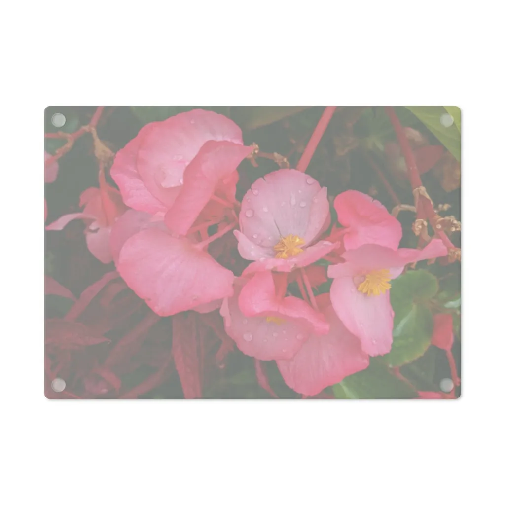 Pink Flowers Cutting Board