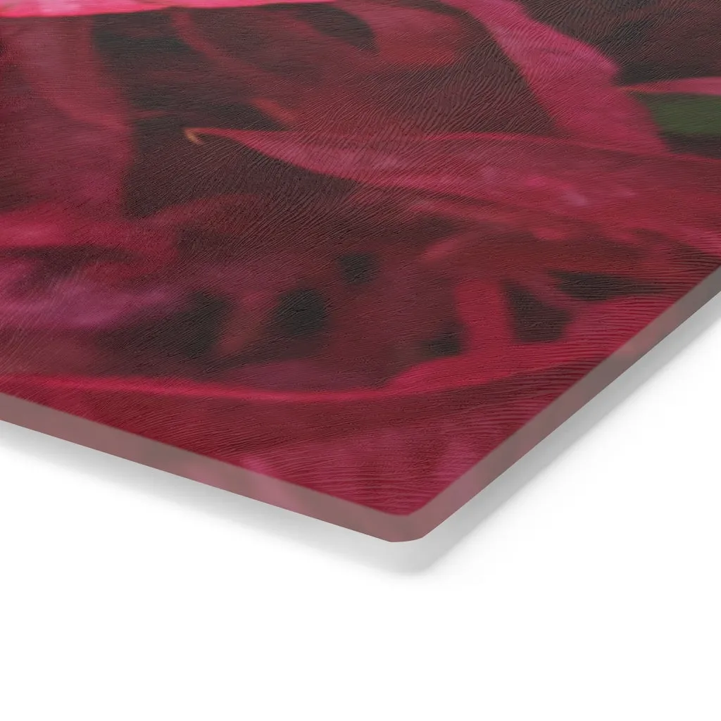 Pink Flowers Cutting Board