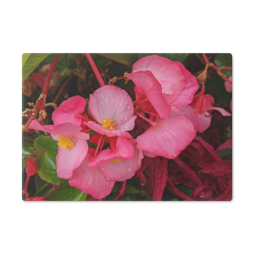 Pink Flowers Cutting Board