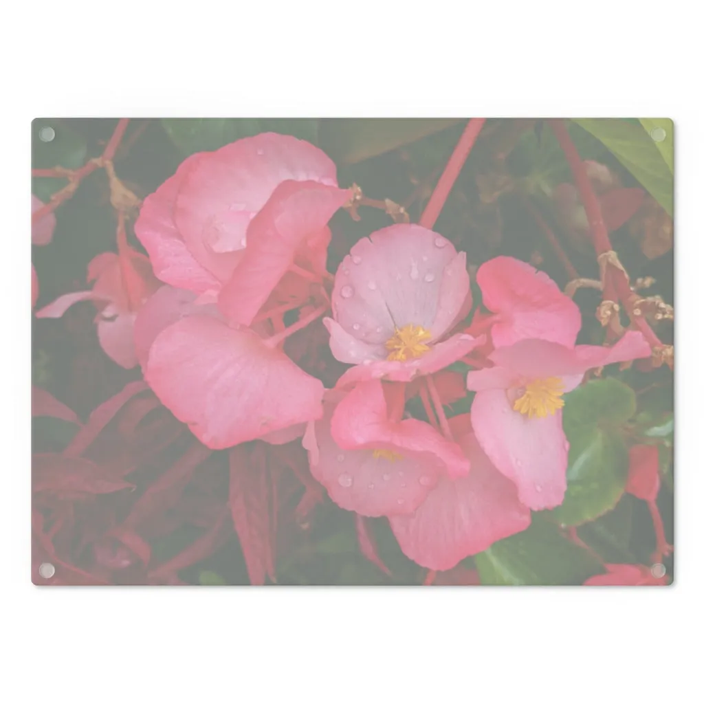 Pink Flowers Cutting Board