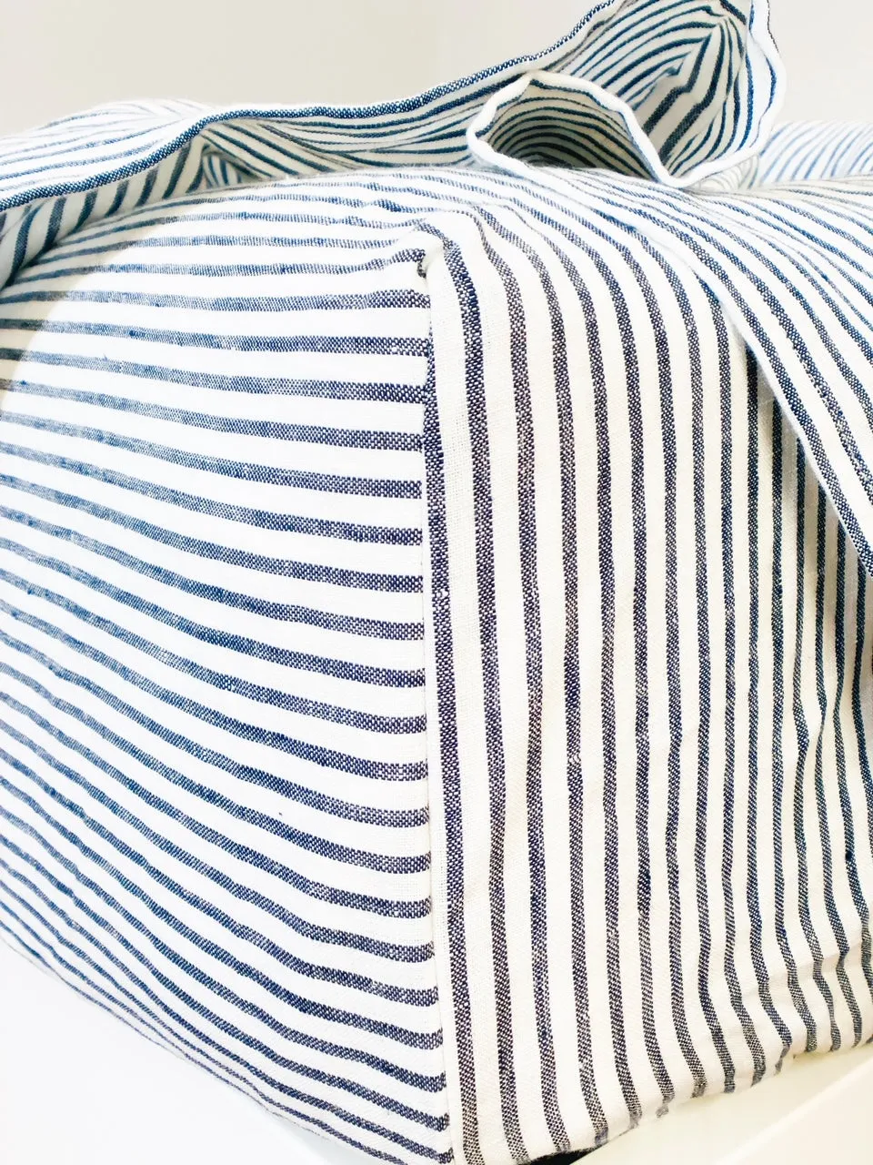 Pinstripe Linen Fitted Sheet