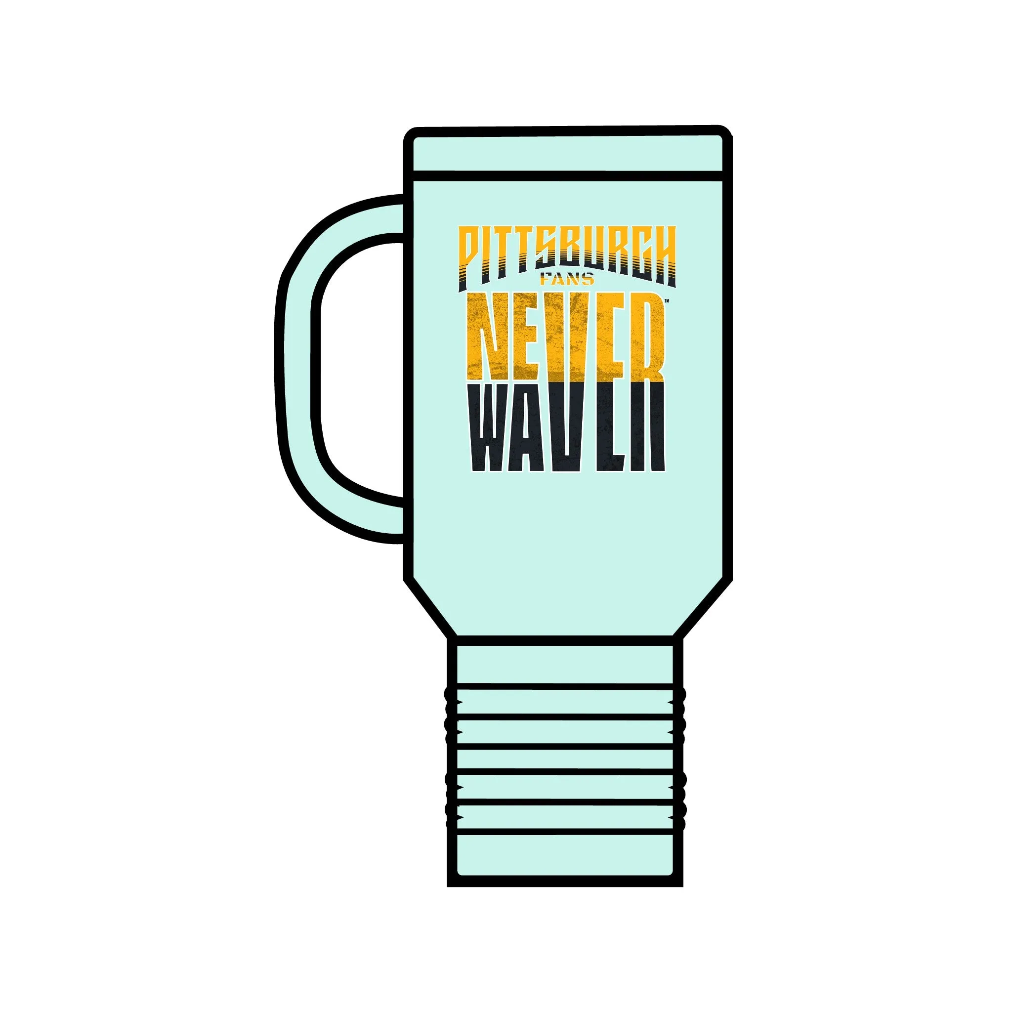 Pittsburgh Fans Never Waver Insulated Travel Mug, 40oz