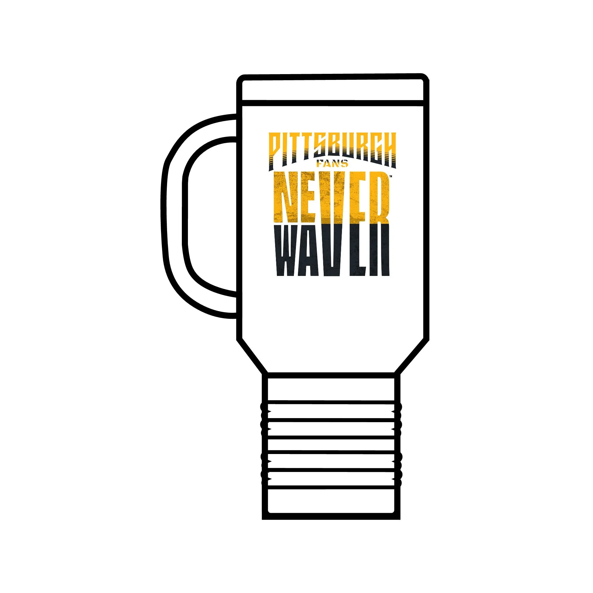 Pittsburgh Fans Never Waver Insulated Travel Mug, 40oz