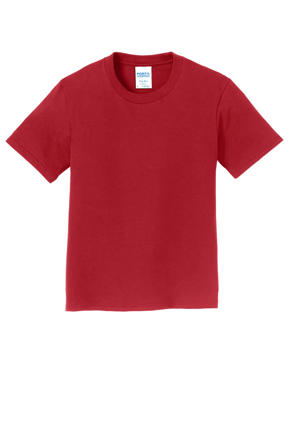 Port & Company Youth Fan Favorite Short Sleeve Crewneck T-Shirt - Team Cardinal Red