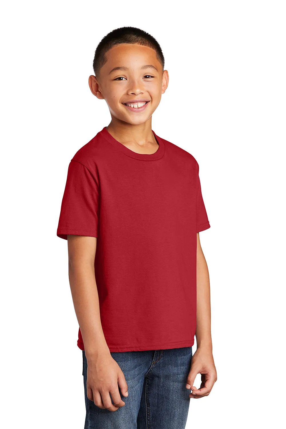 Port & Company Youth Fan Favorite Short Sleeve Crewneck T-Shirt - Team Cardinal Red