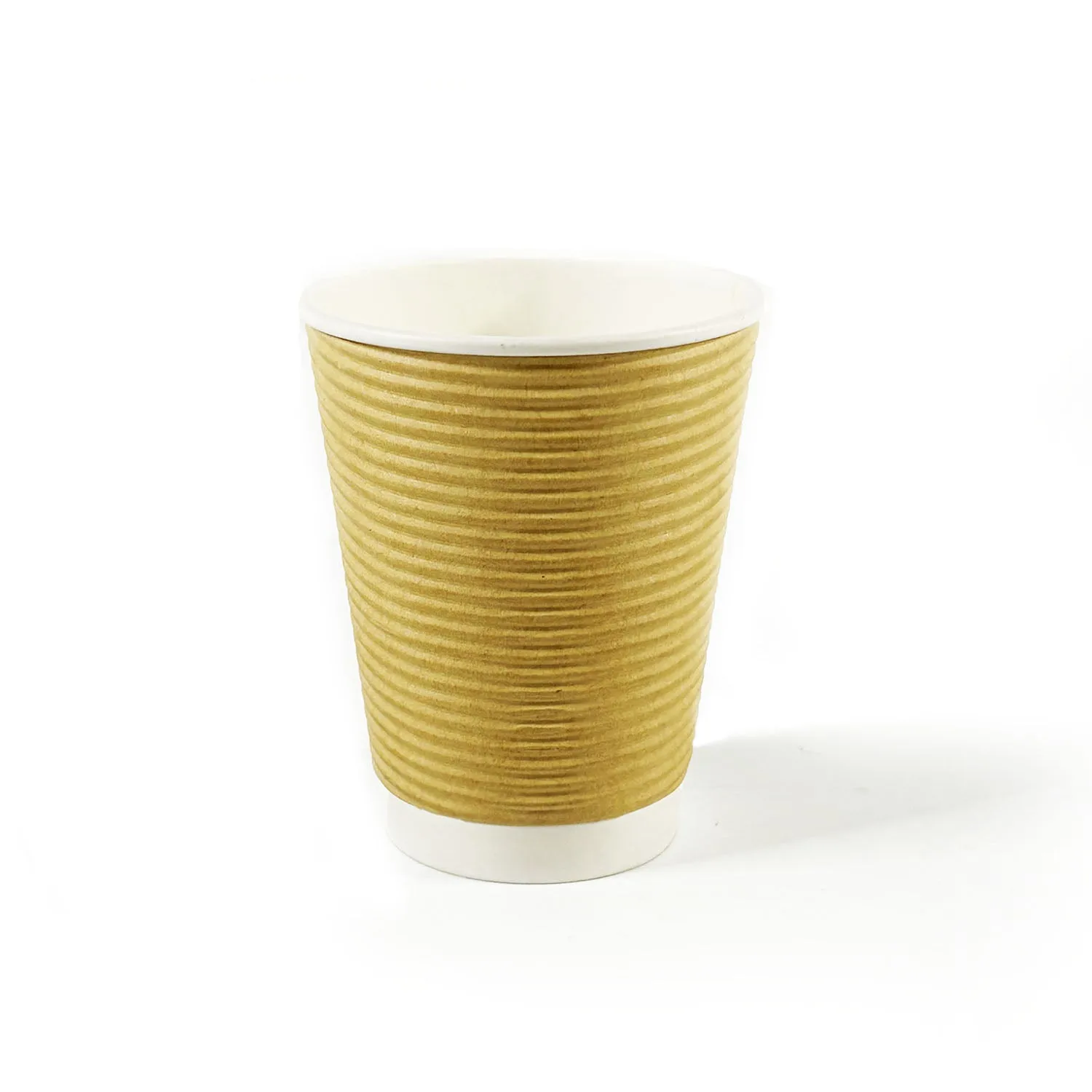 Premium Heavy Duty Kraft Ripple Cup 12oz - 500 pack