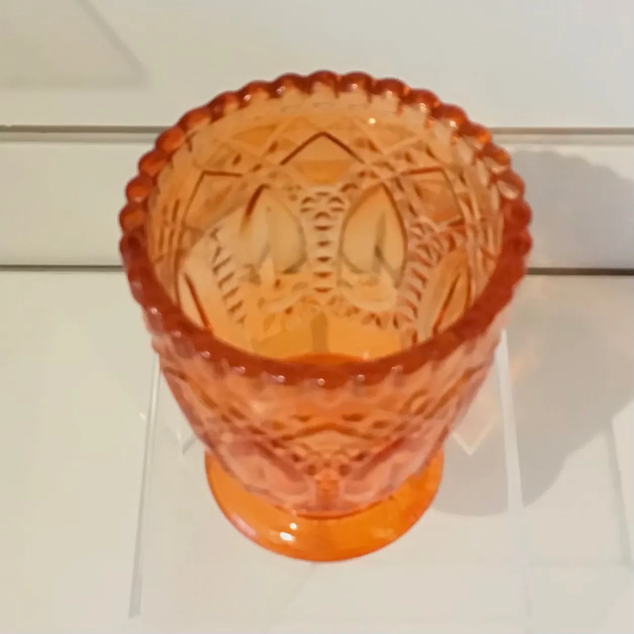 Pressed Carnival Glass Cup